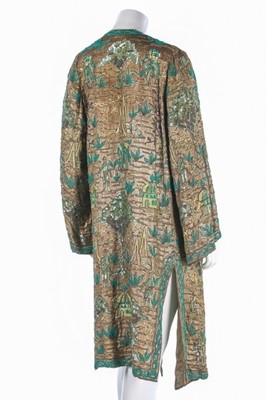 Lot 63 - An embroidered and beaded orientalist...