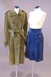 Lot 16 - A Gucci green suede trench coat, probably...