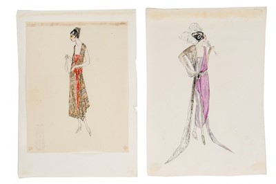Lot 42 - Two Lucile fashion sketches, circa 1920,...
