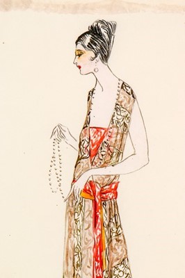 Lot 42 - Two Lucile fashion sketches, circa 1920,...