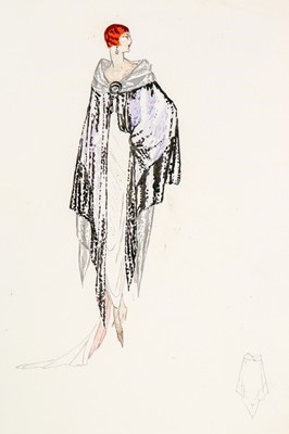 Lot 44 - Two Lucile studio fashion sketches, circa 1920,...