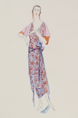 Lot 45 - Three Lucile studio fashion sketches, 1920-22,...