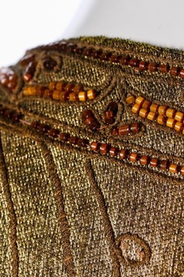 Lot 65 - A gold lamé orientalist jacket, late 1920s,...