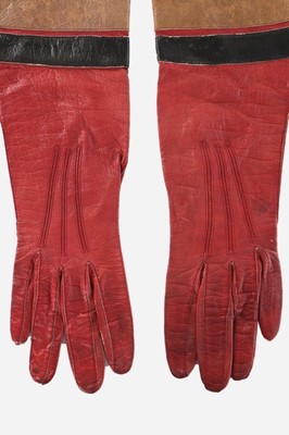 Lot 66 - A rare pair of Chanel leather motoring gloves,...