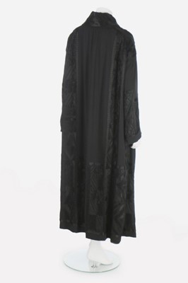 Lot 67 - A Jean Patou embroidered black crêpe coat,...