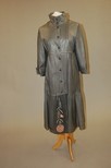 Lot 170 - A Bill Gibb grey leather coat, 1970s, labelled...