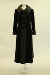 Lot 176 - A Jean Patou black velvet coat, 1970s,...