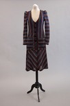 Lot 178 - A Biba glitter stripe gown and matching jacket,...