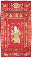 Lot 259 - A large embroidered ceremonial banner in...
