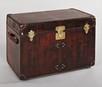 Lot 105 - A Louis Vuitton brown leather steamer trunk,...
