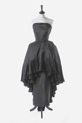 Lot 74 - A Lucile Manguin black taffeta evening gown,...
