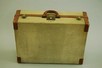 Lot 102 - An Hermès canvas and brown leather suitcase,...