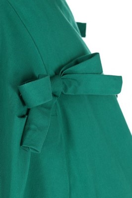 Lot 76 - A Balenciaga couture jade-green evening gown,...