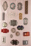 Lot 12 - A good display board of buckles, 1830-1930,...