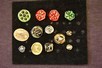 Lot 25 - Bimini pressed glass brooches and ear-rings,...