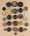 Lot 21 - Bimini pressed glass buttons, circa 1945,...