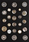 Lot 55 - A good group of mother of pearl buttons,...