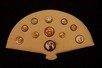 Lot 51 - A fan-shaped display board with Satsuma...