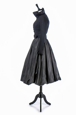 Lot 83 - A rare Christian Dior couture black cashmere...