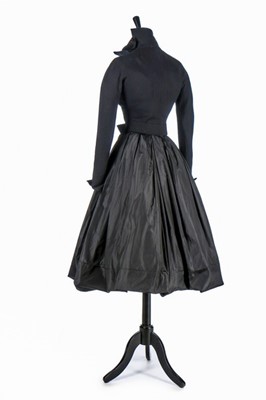 Lot 83 - A rare Christian Dior couture black cashmere...