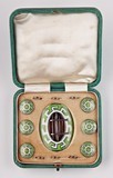 Lot 39 - A cased guilloch enamelled silver ladies...