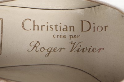 Lot 86 - Roger Vivier for Christian Dior ivory satin...