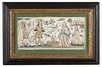 Lot 207 - A Charles II silk embroidered casket panel,...