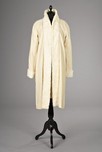 Lot 121 - A cream wool coat trimmed with ermine,...