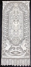 Lot 201 - An identical pair of bobbin lace and...