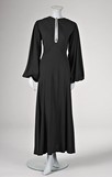 Lot 133 - A Jeanne Lanvin couture black silk crepe...