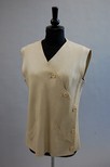 Lot 143 - A Balenciaga beige silk bodice, circa 1960-65,...