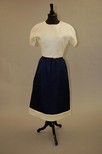 Lot 158 - A Givenchy cream and blue dress slubbed silk...