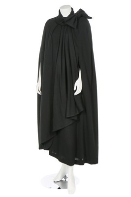 Lot 131 - A Marc Bohan for Dior black striped cloqu coat,...