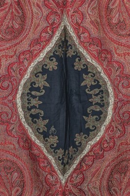 Lot 379 - A woven Kashmir shawl, 1855-65, long,...