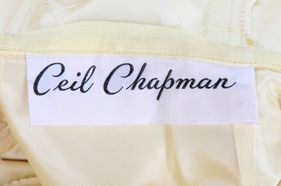 Lot 7 - A Ceil Chapman primrose yellow taffeta...
