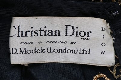 Lot 35 - A Dior London embellished black faille...