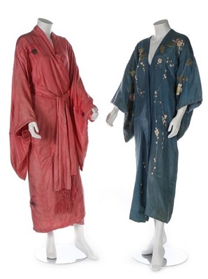 Lot 117 - A group of Oriental robes/jackets, 1920s-60s,...