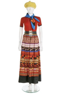 Lot 163 - A Lanvin/Paolozzi print silk skirt,...