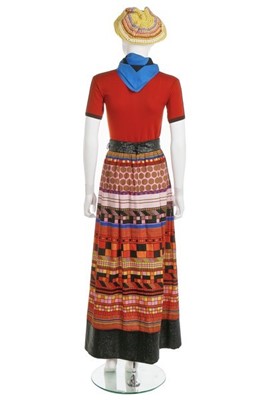 Lot 163 - A Lanvin/Paolozzi print silk skirt,...