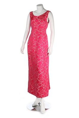 Lot 283 - A Givenchy couture pink and ivory brocaded...