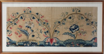 Lot 277 - A crewel-worked valance panel, English, circa...