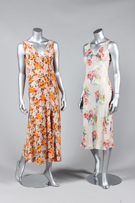 Lot 108 - Three 1930s evening/garden party gowns, of...