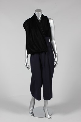 Lot 112 - A Yohji Yamamoto blue wool culotte ensemble,...