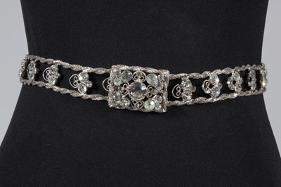 Lot 117 - A Kenneth Jay Lane jewelled belt, probably...