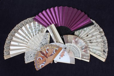 Lot 127 - Eight assorted fans, circa 1900-20, including...