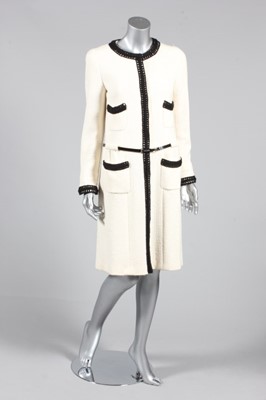 Lot 132 - A Chanel cream wool coat/dress, labelled and...