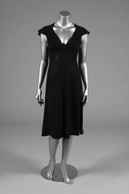 Lot 1 - An Ossie Clark for Radley black moss crepe...