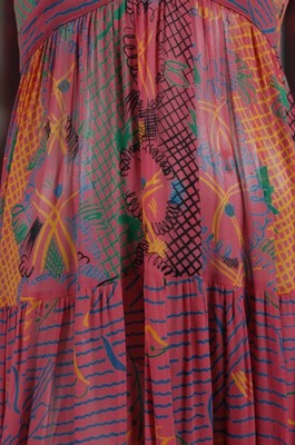 Lot 3 - An Ossie Clark for Radley printed chiffon...