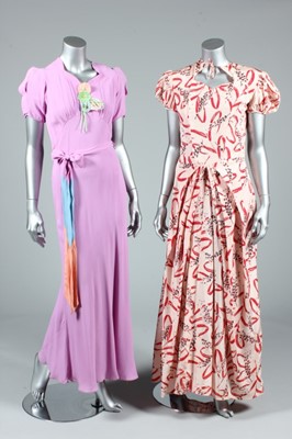 Lot 158 - A group of evening and daywear, 1930s-40s,...