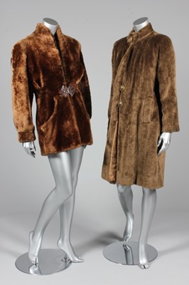 Lot 159 - Five faux fur coats, 1930s-70s, including a...